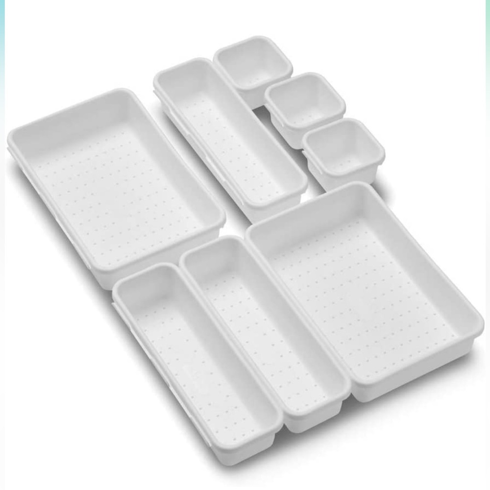 Madesmart - Interlocking / Interchangeable Drawer Organizers - 8pcs - White